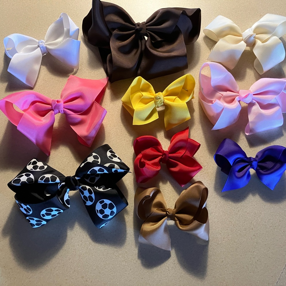 Ten New Colorful Hair Bows
